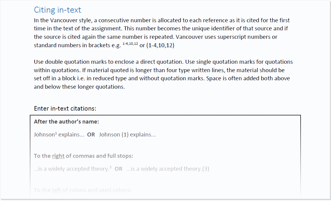 Vancouver Referencing - 영문 가이드